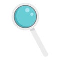 Magnify glass icon, flat style Royalty Free Stock Photo