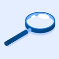 Magnify glass icon, isometric style Royalty Free Stock Photo