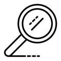 Magnify glass icon, outline style
