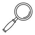 Magnify glass icon, outline style Royalty Free Stock Photo