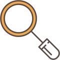 Magnify glass icon vector symbol on white Royalty Free Stock Photo