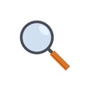 Magnify glass vector icon. Zoom magnify glass enlarge lupe zoom symbol concept illustration symbol