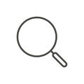 Magnify icon vector. Line lupe symbol.