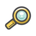 Magnify Magnifying glass Vector icon Cartoon illustration