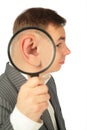 Magnifying ear Royalty Free Stock Photo