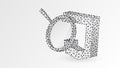 Magnifying glass Analysis of Java Script coding language. Code analytics, programming, developing concept. Abstract, digital, Royalty Free Stock Photo