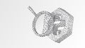 Magnifying glass Analysis of Python coding language. Code analytics, programming, developing concept. Abstract, digital Royalty Free Stock Photo
