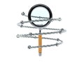 Magnifying glass with barbed wire Royalty Free Stock Photo