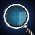 Magnifying Glass on blue background