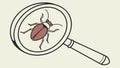 Magnifying glass with bug, detailed observation, vector design Generative AI Royalty Free Stock Photo