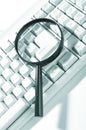 Magnifying glass, button, key Royalty Free Stock Photo