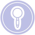 magnifying glass circular icon