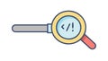 Magnifying Glass Code Search Vector Icon, vector design Generative AI Royalty Free Stock Photo