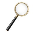Magnifying glass. 3d magnifier isolated, business detective looking element. focus zoomed lens, medicine research or lab Royalty Free Stock Photo