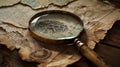 The magnifying glass and fingerprint.AI generated image Royalty Free Stock Photo