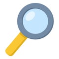 Magnifying Glass Flat Icon Isolated on White Royalty Free Stock Photo