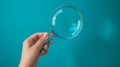 The magnifying glass hand.AI generated image Royalty Free Stock Photo