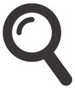 Magnifying glass icon. Black search symbol. Zoom sign