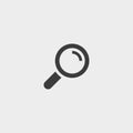 Magnifying glass icon in a flat design in black color. Vector illustration eps10 Royalty Free Stock Photo