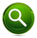 Magnifying glass icon glassy green round button illustration Royalty Free Stock Photo