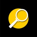 Magnifying glass icon isolated on black background Royalty Free Stock Photo