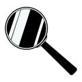 Magnifying glass icon isolated on white background. Vector illustration of loupe. Tool for enlarging and observing small Royalty Free Stock Photo