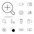 magnifying glass icon. photography icons universal set for web and mobile Royalty Free Stock Photo