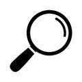 Magnifying glass icon with reflection. Magnifier Royalty Free Stock Photo