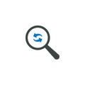 Magnifying glass icon, refresh reload icon