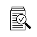 Magnifying glass icon, search documents sign