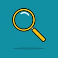 Magnifying glass icon, searching items, flat design, vector, illustration Royalty Free Stock Photo