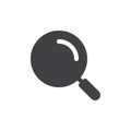 Magnifying glass icon vector, filled flat sign, solid pictogram isolated on white. Royalty Free Stock Photo