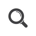 Magnifying glass icon vector, filled flat sign, solid pictogram isolated on white. Royalty Free Stock Photo