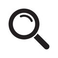 Magnifying glass icon, vector magnifier or loupe icon. Search button. Royalty Free Stock Photo