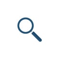 Magnifying glass icon, vector magnifier or loupe sign. Royalty Free Stock Photo