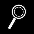 Magnifying glass icon, vector magnifier or loupe sign.