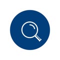 Magnifying glass icon, vector magnifier loupe sign isolated simple search logo Royalty Free Stock Photo