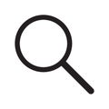 Magnifying glass icon, vector magnifier or loupe sign. Royalty Free Stock Photo