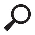 Magnifying glass icon, vector magnifier or loupe sign. Royalty Free Stock Photo