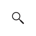 Magnifying glass icon, vector magnifier or loupe sign. Royalty Free Stock Photo