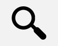 Magnifying Glass Icon Zoom In Out Magnify Lens Magnifier Find Look Search Lookup Discovery Magnification Sign Symbol Black Vector Royalty Free Stock Photo