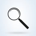 Magnifying glass icon, zoom and search symbol. flat vector graphic on isolated background