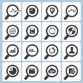 Magnifying glass icons