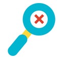 Magnifying Glass Information Rejects Flat Icon