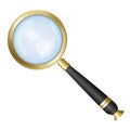 Magnifying glass isolated Royalty Free Stock Photo