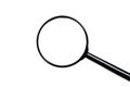 Magnifying glass isolated on white background Royalty Free Stock Photo