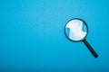 Magnifying glass lens, investigation concept. Copy space for text. Search and zoom Royalty Free Stock Photo