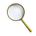 Magnifying glass or loupe isolated with clipping