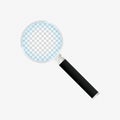 Magnifying glass or magnifier with light reflection icon in on an isolated background. EPS 10 vector Royalty Free Stock Photo