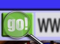 Magnifying Glass over browser window go button
